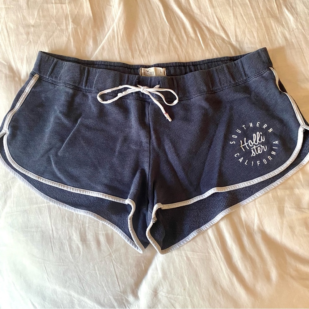 💗SOLD💗 Hollister Women’s Large Navy Micro Shorts Y2K Loungewear